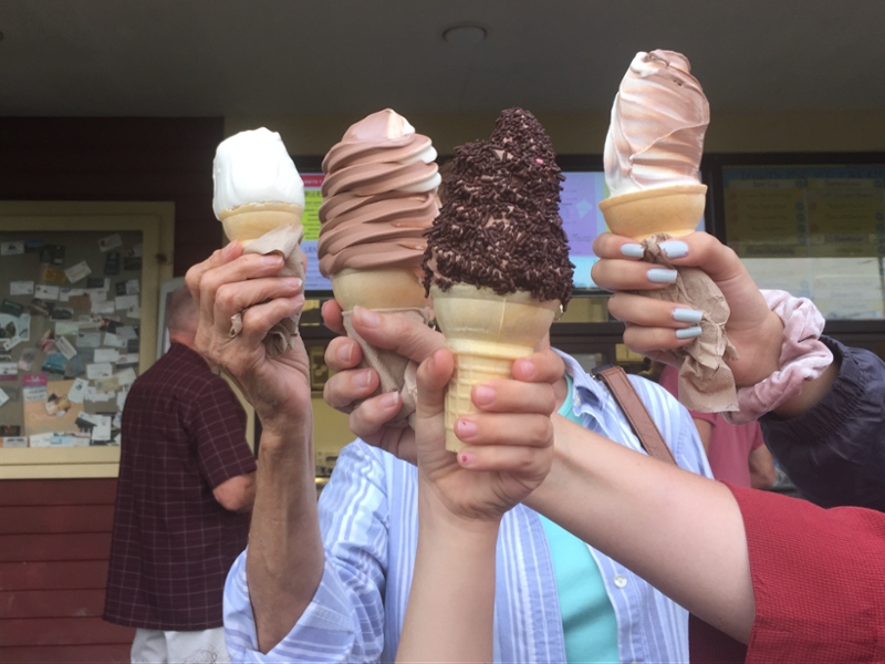 hands holding ice cream